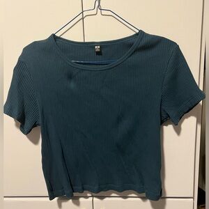 Uniqlo Blue Crop Top